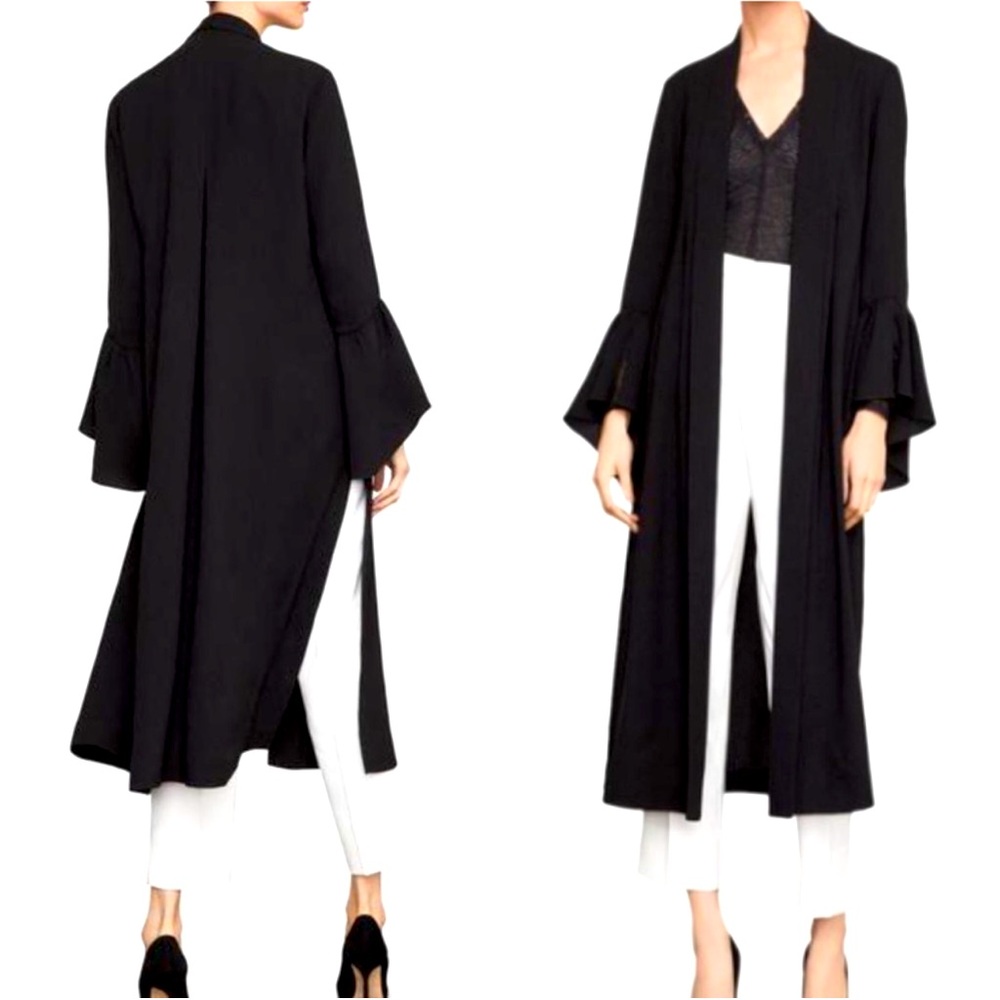 BCBGMAXAZRIA XS BLK Dina Robe Duster Vintage